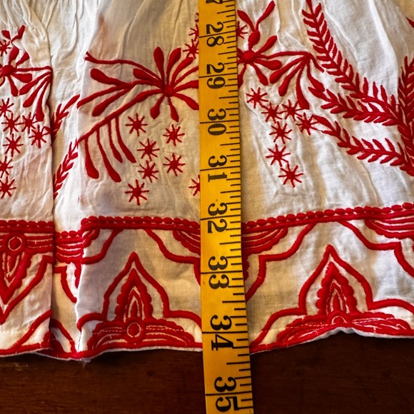 Boemo NWT White& Red embroidered the Aphrodite Mini Dress - Picture 12 of 13